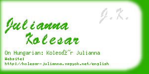 julianna kolesar business card